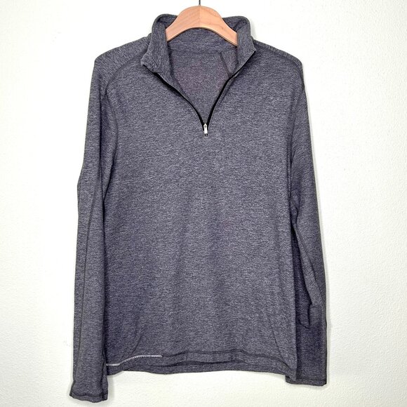 Lululemon Surge Warm 1/2 Zip *Silver Heathered Dark Slate Size M / L - Picture 13 of 14